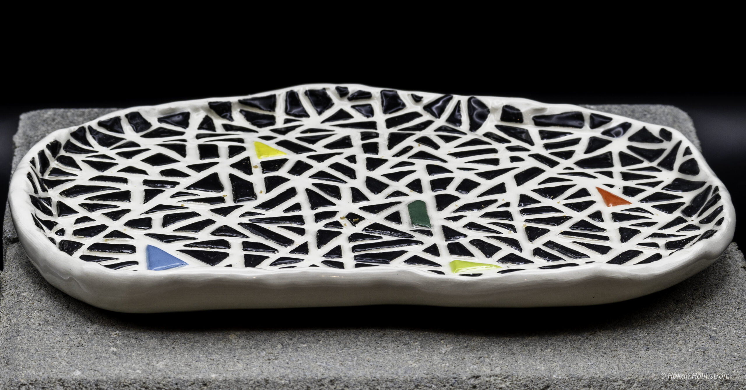 Fat med trekants-mönster